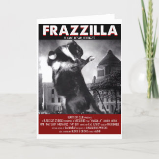 Tarjeta de saludo Godzilla Cat
