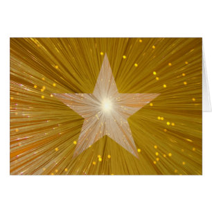 Tarjeta de saludo Gold Star 'Your Text'