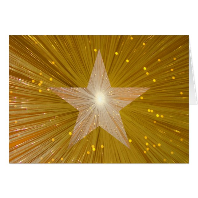 Tarjeta de saludo Gold Star 'Your Text' (Anverso (Horizontal))