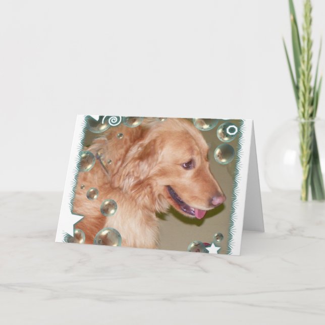 Tarjeta de saludo Golden Retriever (Anverso)