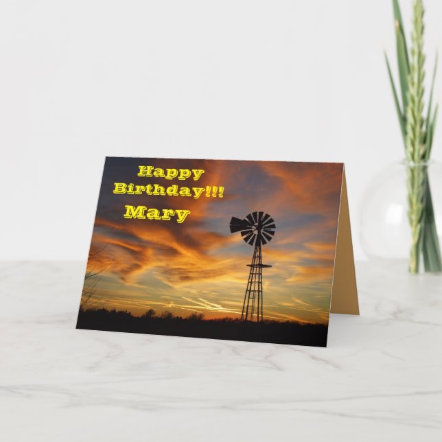 Tarjeta de saludo Golden Sky Sunset (Anverso)