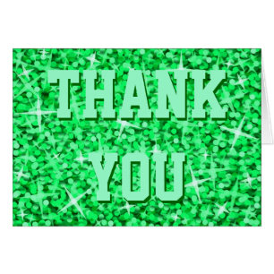 Tarjeta de saludo 'Gracias' de Glitz Green