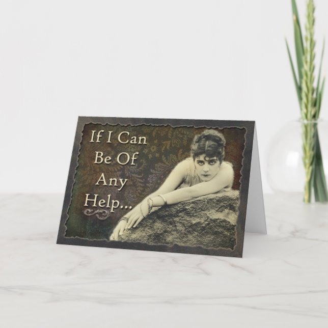 Tarjeta De Saludo Graciosa Si Puedo Ayudarte... (Anverso)