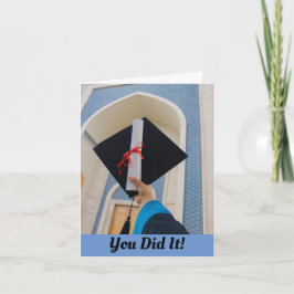 Tarjeta De Saludo Grad De Tapón Y Diploma