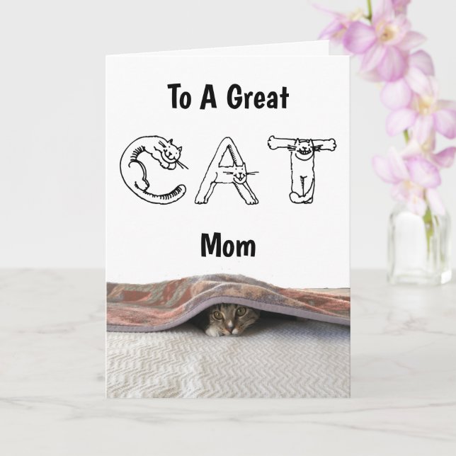 Tarjeta de saludo - Gran Madre Gato (Orquídea)