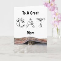 Tarjeta de saludo - Gran Madre Gato