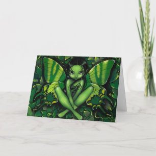 Tarjeta de saludo "Green Butterfly Fantasy"
