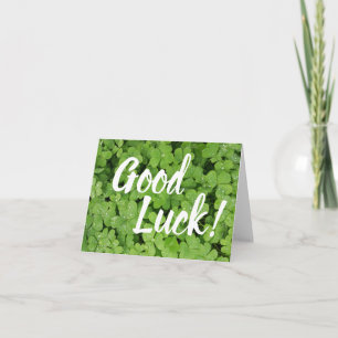 Tarjeta de saludo Green Shamrock Good Luck