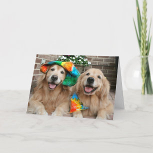 Tarjeta de saludo Groovy Golden Retriever Groovy