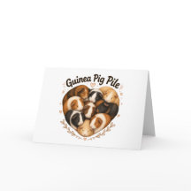 tarjeta de saludo Guinea Pig Pile
