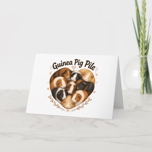 tarjeta de saludo Guinea Pig Pile (Anverso)