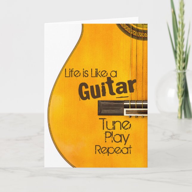 Tarjeta de saludo Guitar Life (Anverso)