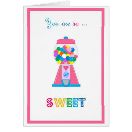 Tarjeta de saludo Gumball Machine and Rainbow