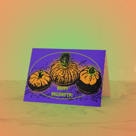 Tarjeta de saludo Hallowe'en de la conspiración de