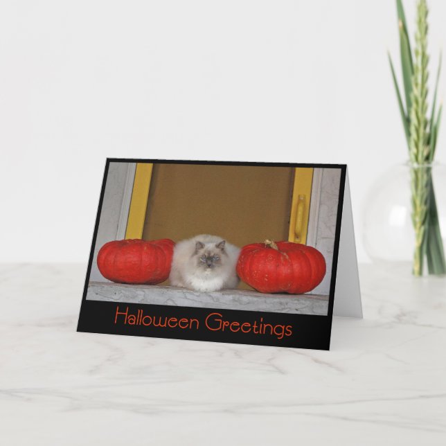 Tarjeta de saludo "Halloween Greetings" (Anverso)