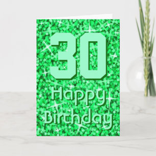 Tarjeta de saludo "Happy Birthday" de Glitz Green