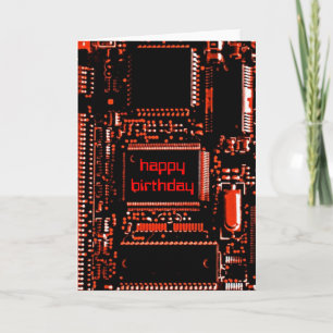 Tarjeta de saludo 'Happy Birthday' del circuito ro