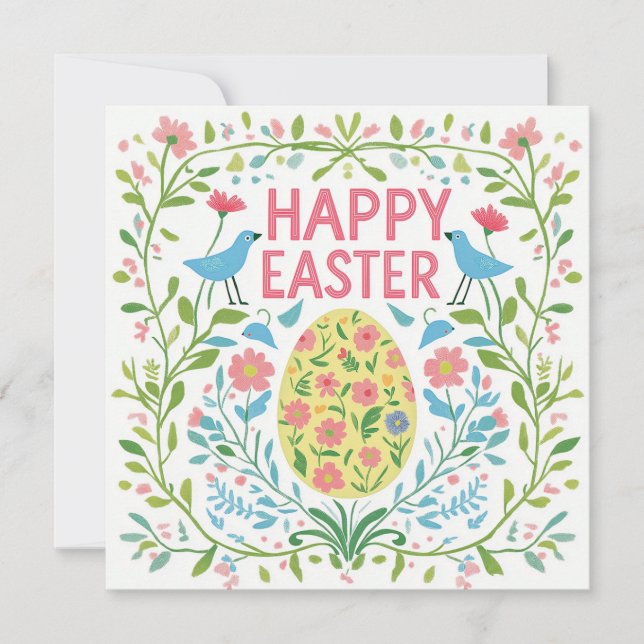 Tarjeta de saludo "Happy Easter" (Anverso)