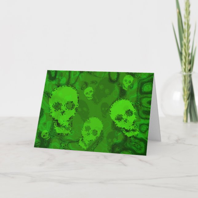 Tarjeta de saludo 'Happy Halloween' de Skull Spect (Anverso)