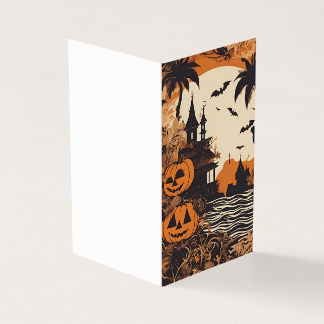 Tarjeta de saludo Haunted Mansion Halloween (Exterior)