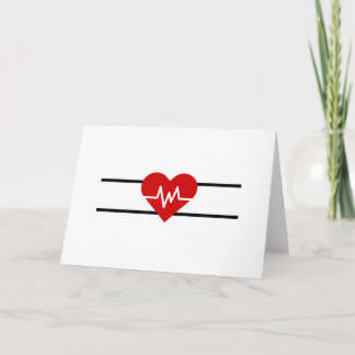 Tarjeta de saludo Heart Blank Moderno y Simple