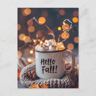 Tarjeta de saludo Hello Fall con barba