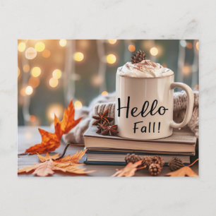 Tarjeta de saludo Hello Fall con barba