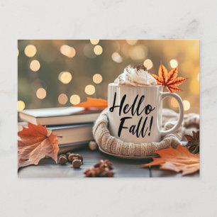 Tarjeta de saludo Hello Fall con barba