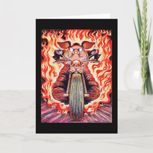 Tarjeta de saludo Hog Roast (Anverso)