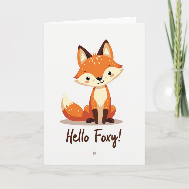Tarjeta de saludo Hola Foxy (Anverso)