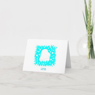 Tarjeta de saludo horizontal Winter Snow Heart