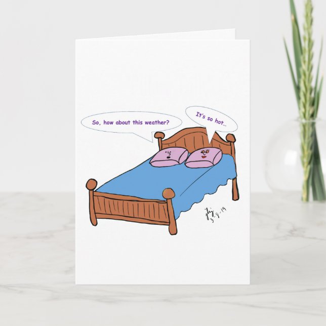Tarjeta de saludo Hot Pillow Talk (Anverso)