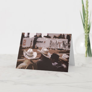 Tarjeta de saludo Howdy Gorras Cowboy