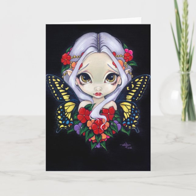 Tarjeta de saludo "Impatiens Fairy" (Anverso)