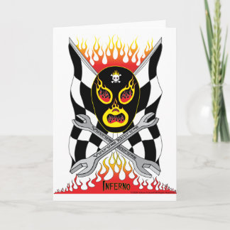 Tarjeta de saludo Inferno Luchador Mexican Wrestle