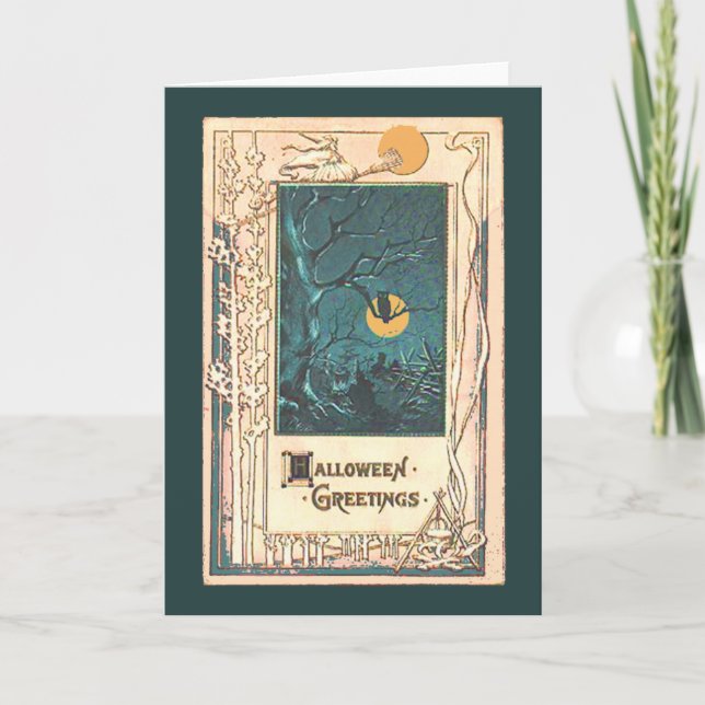 Tarjeta de saludo inusual de Halloween (Anverso)