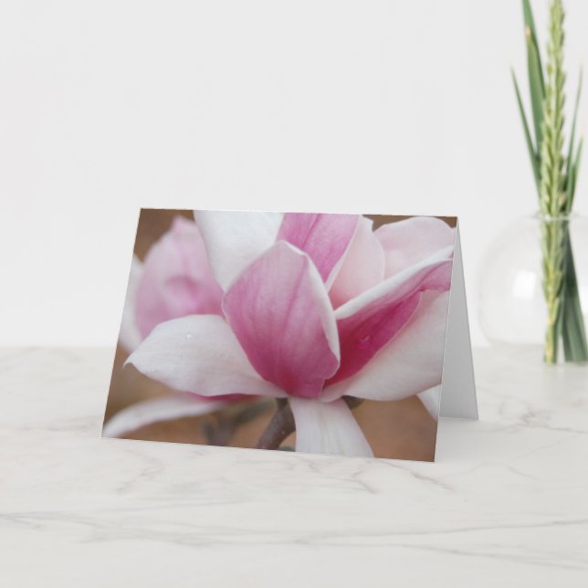 Tarjeta de saludo japonesa de flor de tulipán (Anverso)