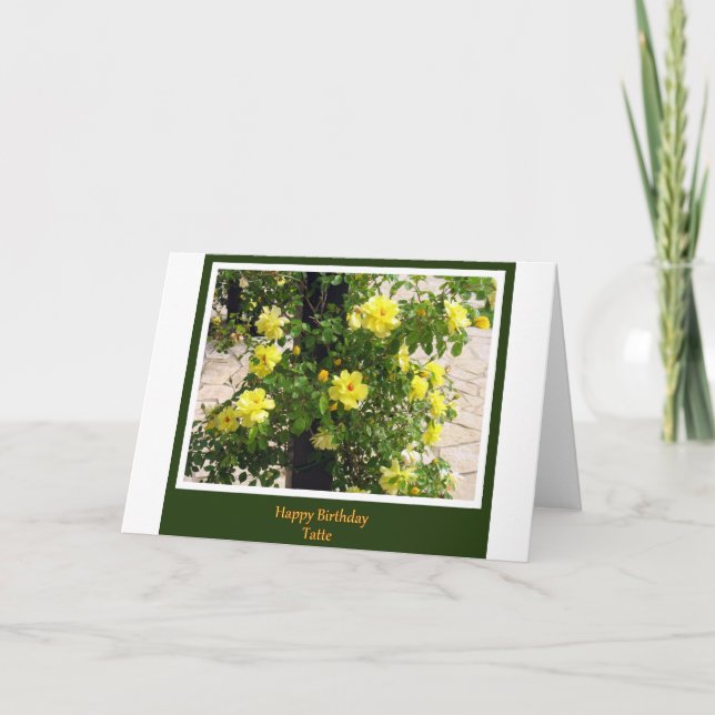 Tarjeta de saludo judía "Happy Birthday Tatte" (Anverso)