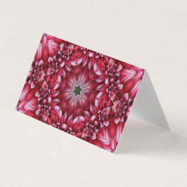 Tarjeta de saludo Kaleidoscopic Crimson Dahlia Bla