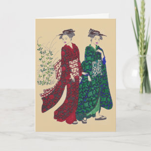 Tarjeta de saludo Kimono #1 - Personalizar