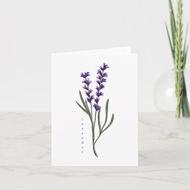Tarjeta de saludo Lavender (Anverso)