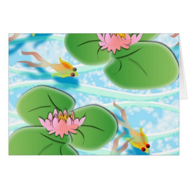 Tarjeta de saludo Lilypad (Anverso (Horizontal))