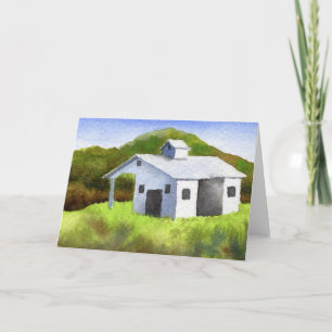 Tarjeta de saludo "Little White Barn" (Pequeño est