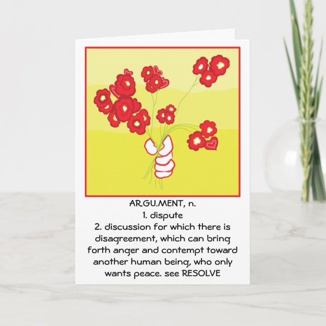 Tarjeta De Saludo "Lo SIENTO" (Anverso)