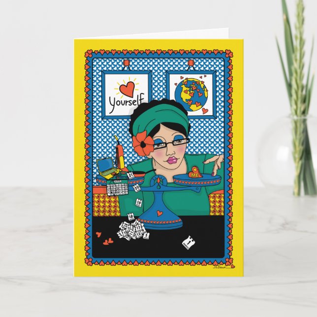 Tarjeta de saludo Logrando Equilibrio (Anverso)