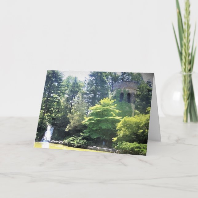 Tarjeta de saludo Longwood Gardens Clocktower (Anverso)