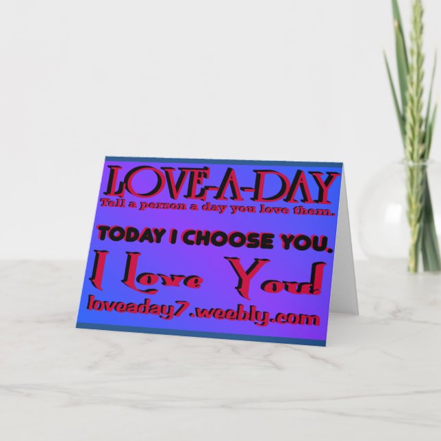 Tarjeta de saludo Love A Day (Anverso)