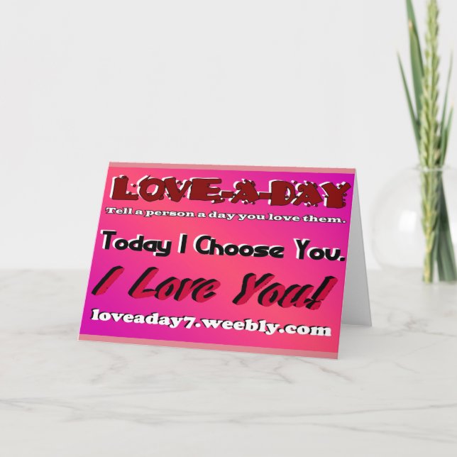 Tarjeta de saludo Love A Day (Anverso)