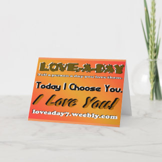 Tarjeta de saludo Love A Day-Naranja