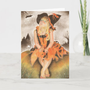 Tarjeta de saludo mágico de Halloween